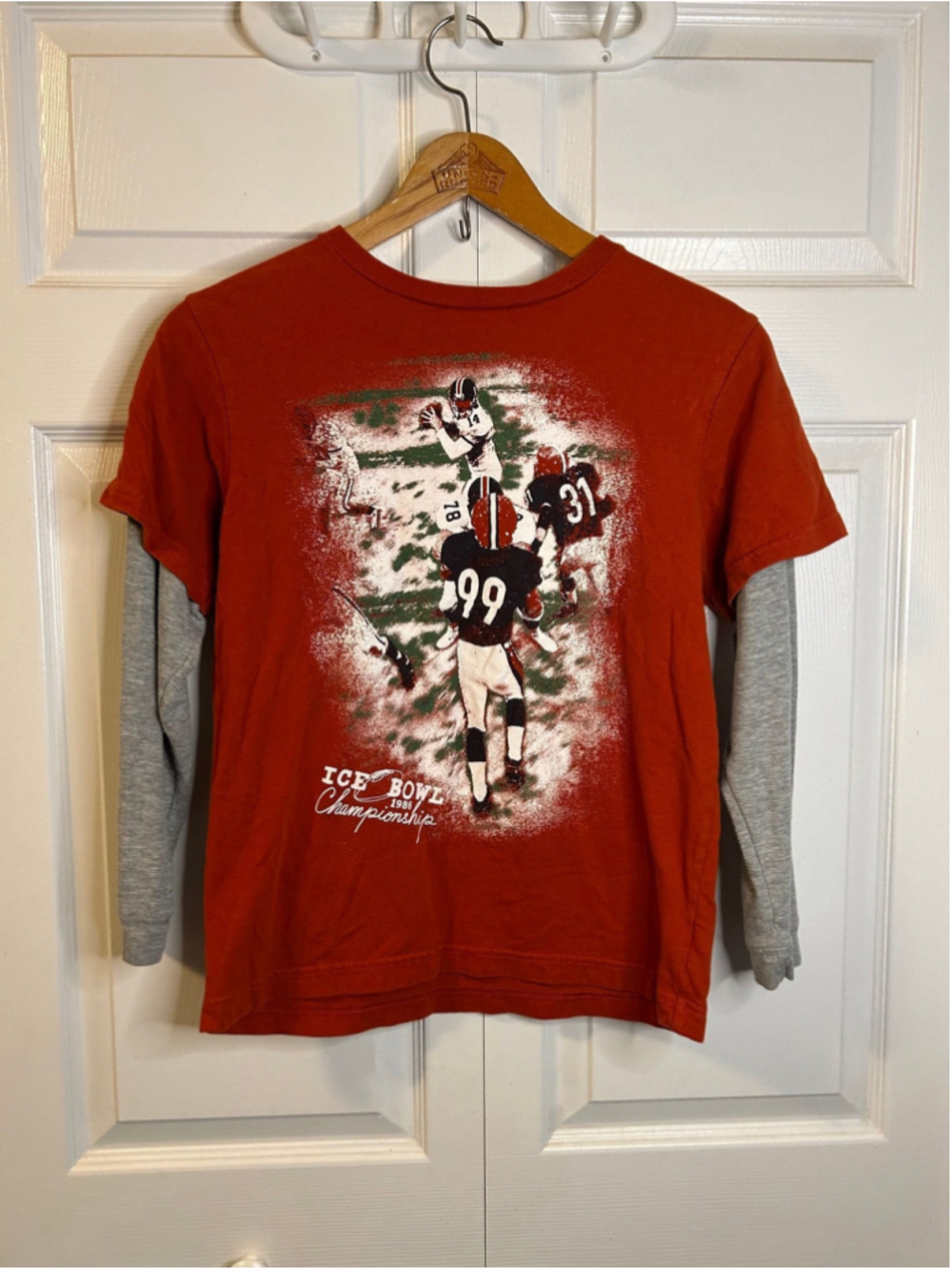 Gap kids football graphic layered long sleeve 10